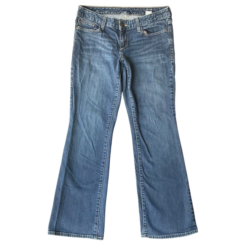 Specially Dyed Women’s Denim waxed Curvy Boot Cut Straight Jeans size 4S, Blue